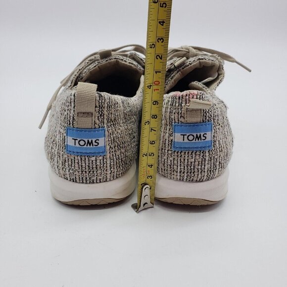 TOMS Del Rey Shoe Womens US 12 Oxford lace up tan multicolor canvas rubber - Picture 11 of 12